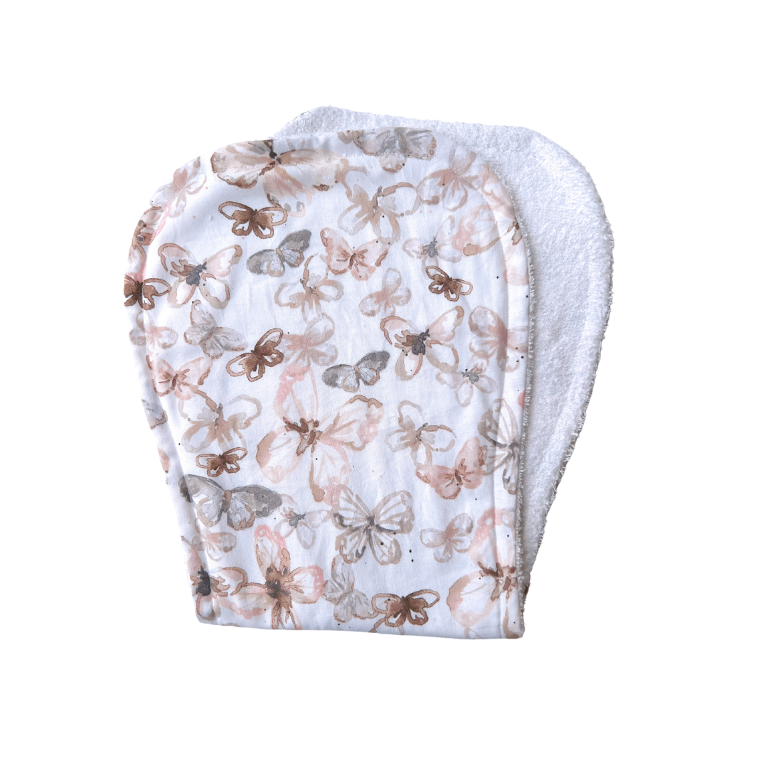 Blushing Butterfly Burp Cloth