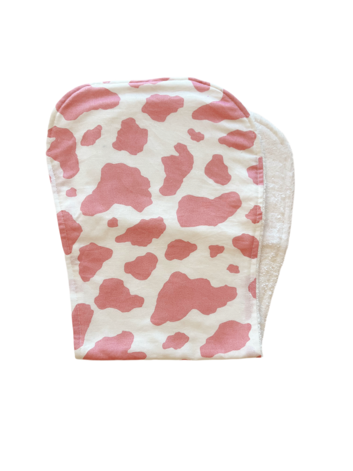 Pink Moo Burp Cloth