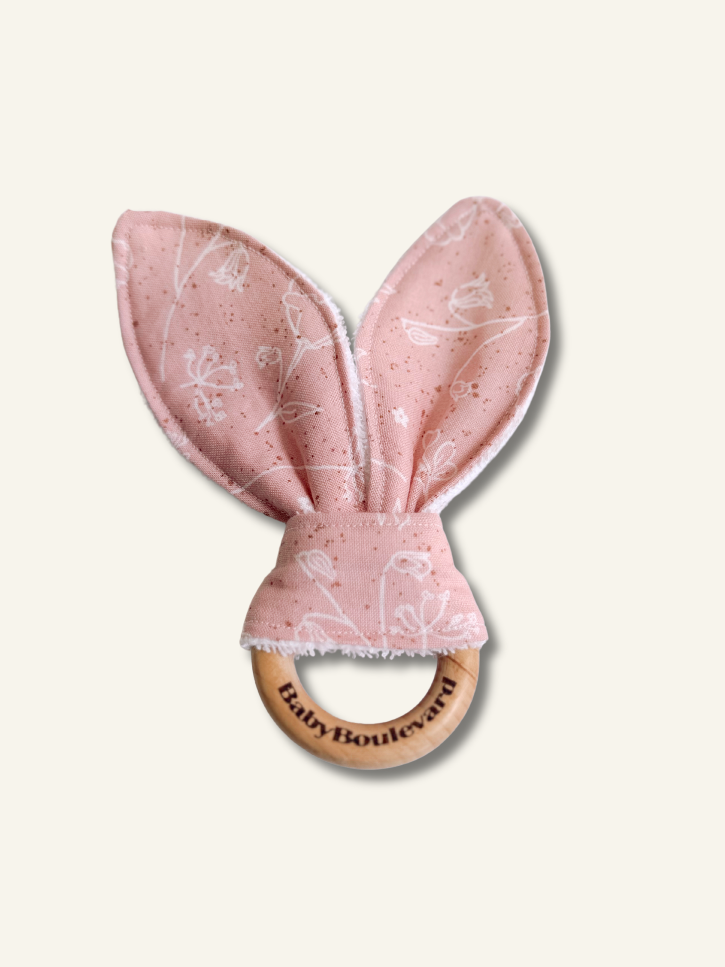 Pink Flora Bunny Teether