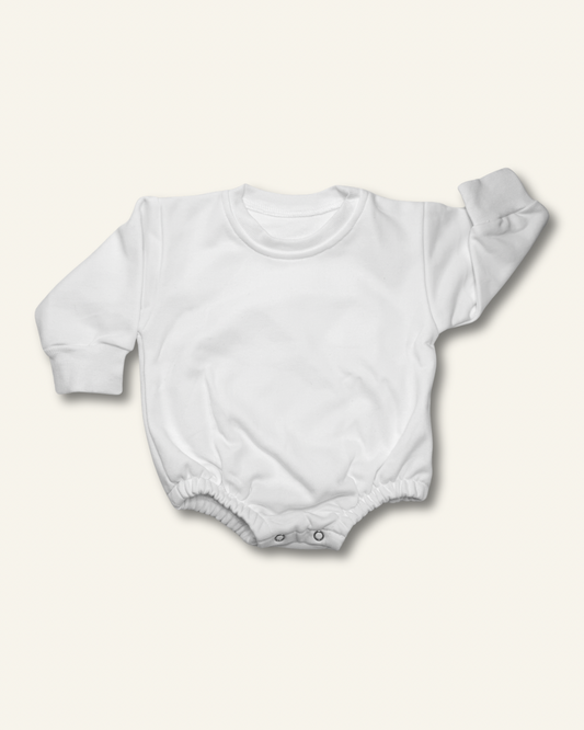 All White Bubble Romper