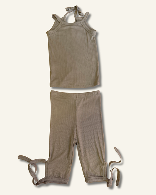 Tank and Capri Set Army Green