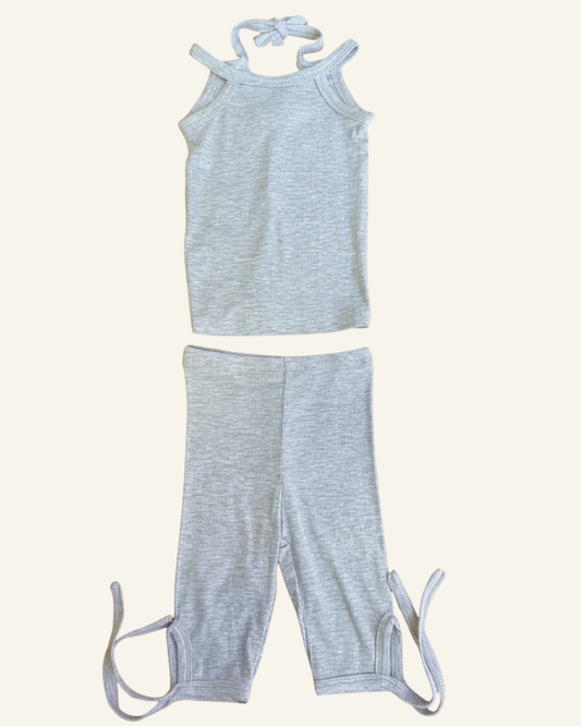 Tank and Capri Set Grey
