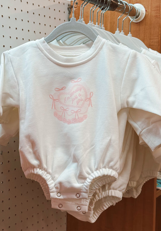 Just a Girl Bubble Romper
